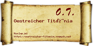 Oestreicher Titánia névjegykártya